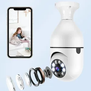 Ampul gözetim kamera gece görüş 360 otomatik insan izleme kapalı HD Wifi akıllı kamera ev güvenlik kablosuz kamera - Product Image 6