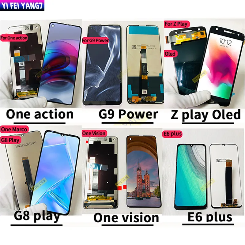 Ori Lcd produttore Smartphone Touch Lcd Screen per Motorola Moto One action G9 Power Z play G8 Vision parti di ricambio