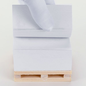 Bloc de notas adhesivas cuadradas impresas con logotipo personalizado, Cubo de papel compensado con función de hojas sueltas, bloque de notas de colores arcoíris promocional - Product Image 4