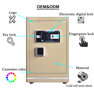 Parmak izi güvenlik kutusu elektronik parmak izi çelik malzeme kasa ile şifreli kilit otel depolama için - Product Image 3