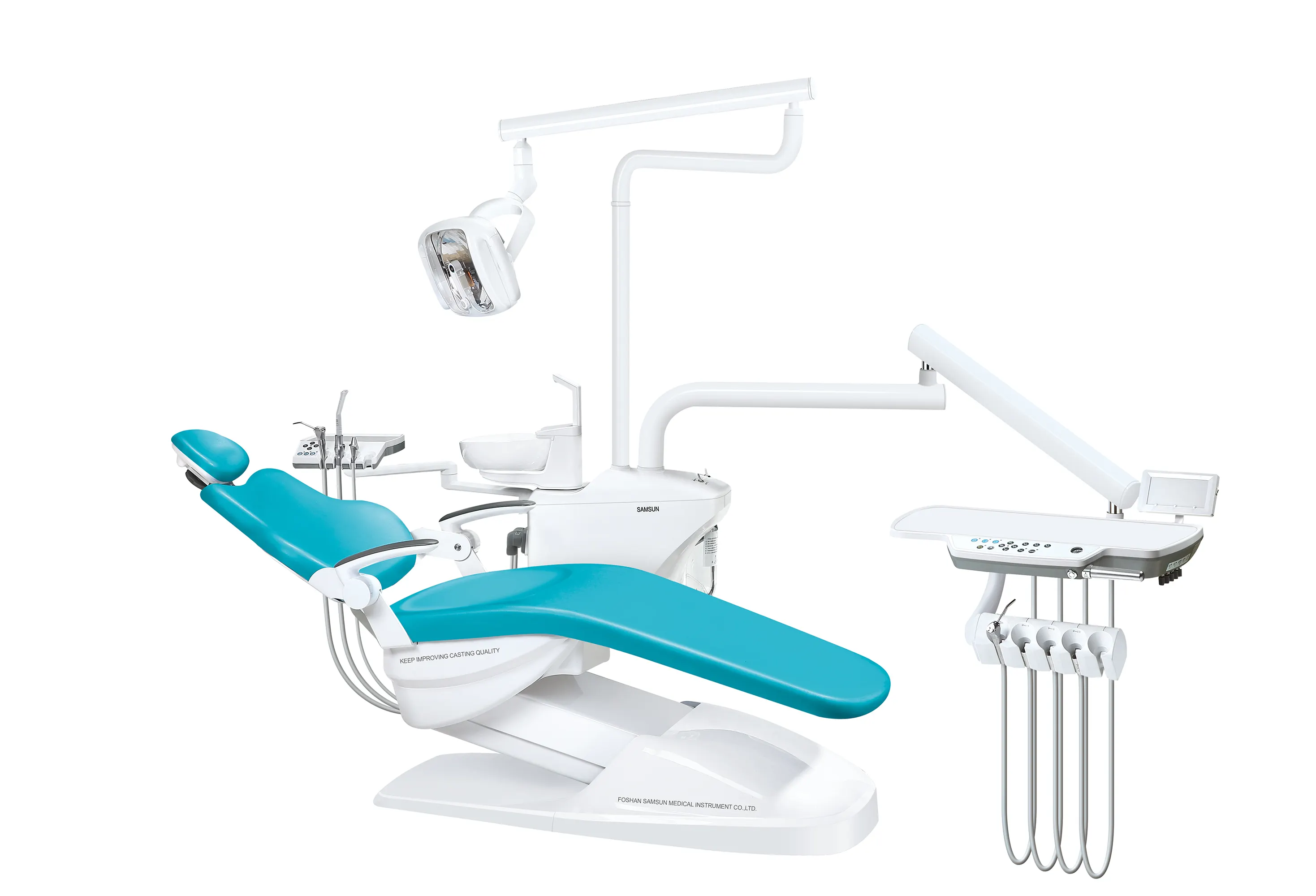 Máquina de silla dental Clínica de dentista Equipo Médico Dental Sofá de examen Silla dental de lujo