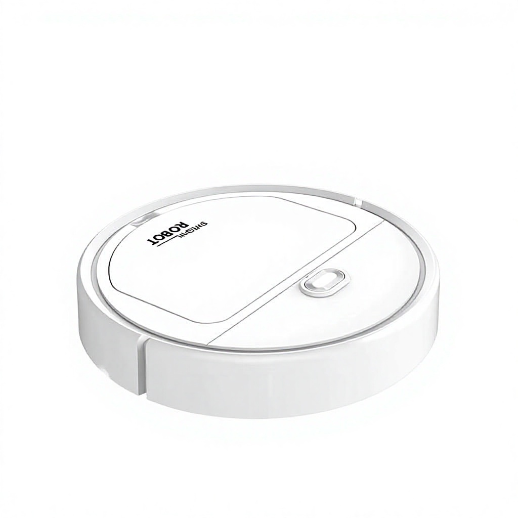Aspirateur-balai-serpillière blanc ultra silencieux haute capacité