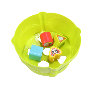 Pil işletmek geometri blok buncket oyuncak plastik bebek oyuncak durm işık ve ses ile - Product Image 4