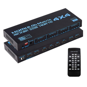 4K 2.0b矩阵开关4x4切换器分离器4进4出盒，带SPDIF EDID提取器红外遥控器支持HDCP 2.2电弧 - Product Image 1