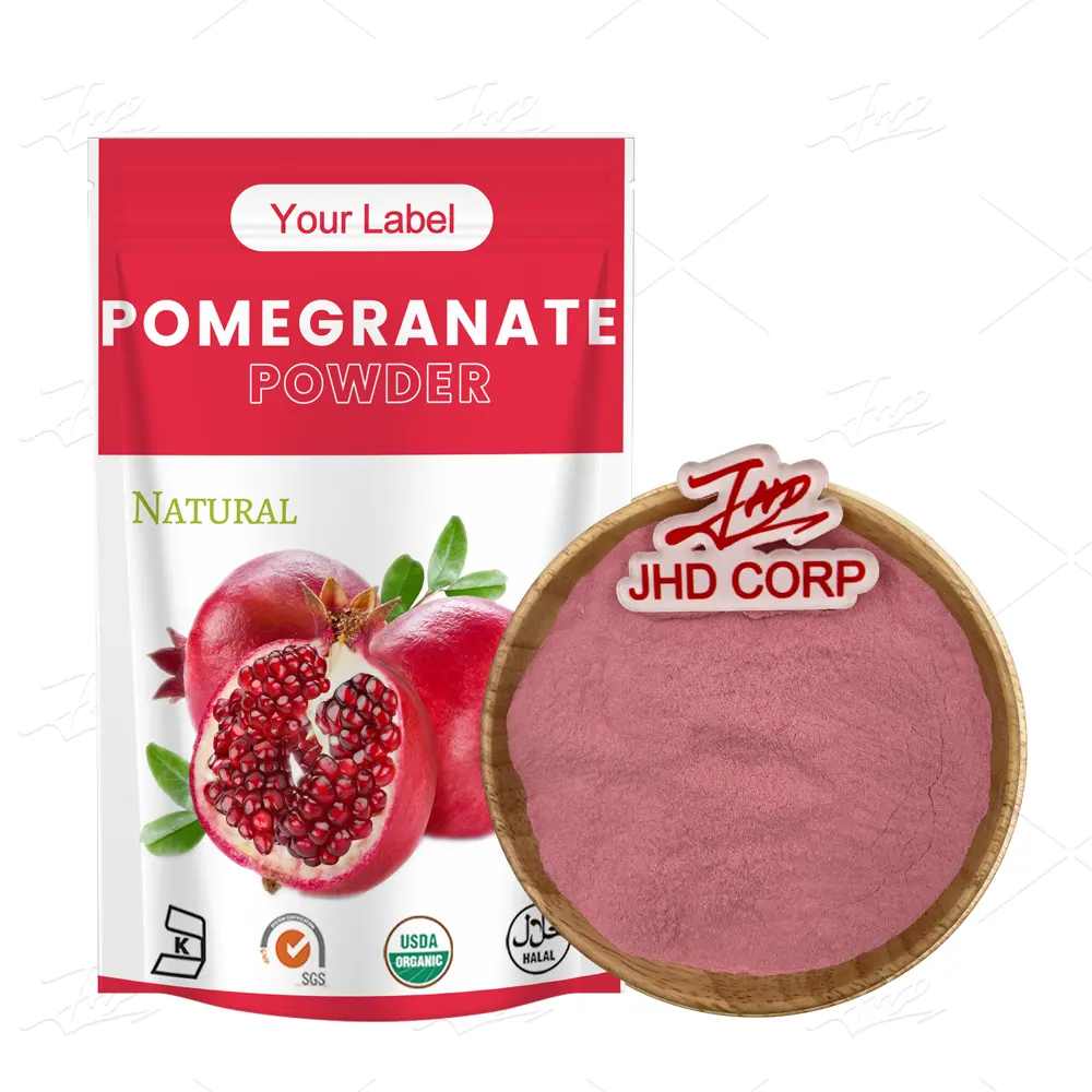 JHD Natural 100% suco de frutas orgânico de romã vermelha solúvel em água em pó