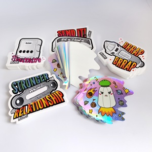 Custom Waterproof Vinyl <strong>Stickers</strong> Die Cut Logo Label <strong>Stickers</strong> Adhesive PVC Label <strong>Sticker</strong> Printing - Product Image 1