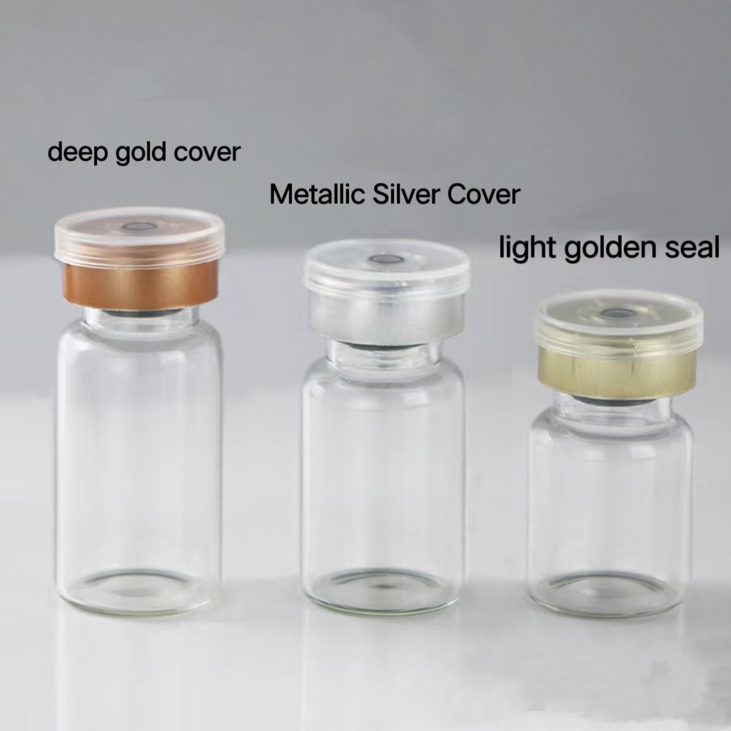 Deep gold cap with butyl plug