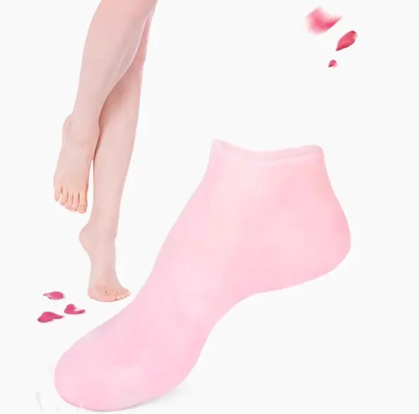 Calcetines de silicona para Spa, exfoliantes y para prevenir la sequedad, calcetines de Gel hidratante, piel muerta agrietada, herramientas para el cuidado de los pies