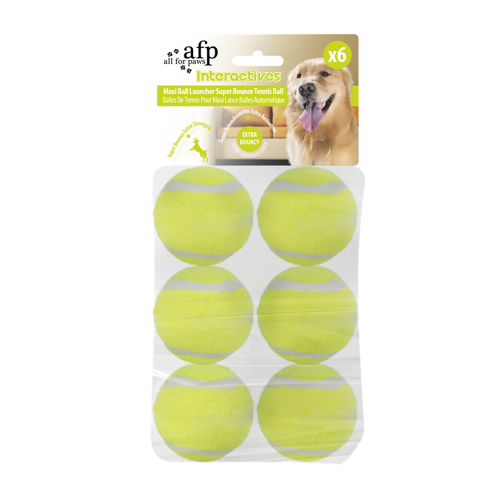 Maxi Ball Launcher Super Bounce Tennis Ball 6 Pack
