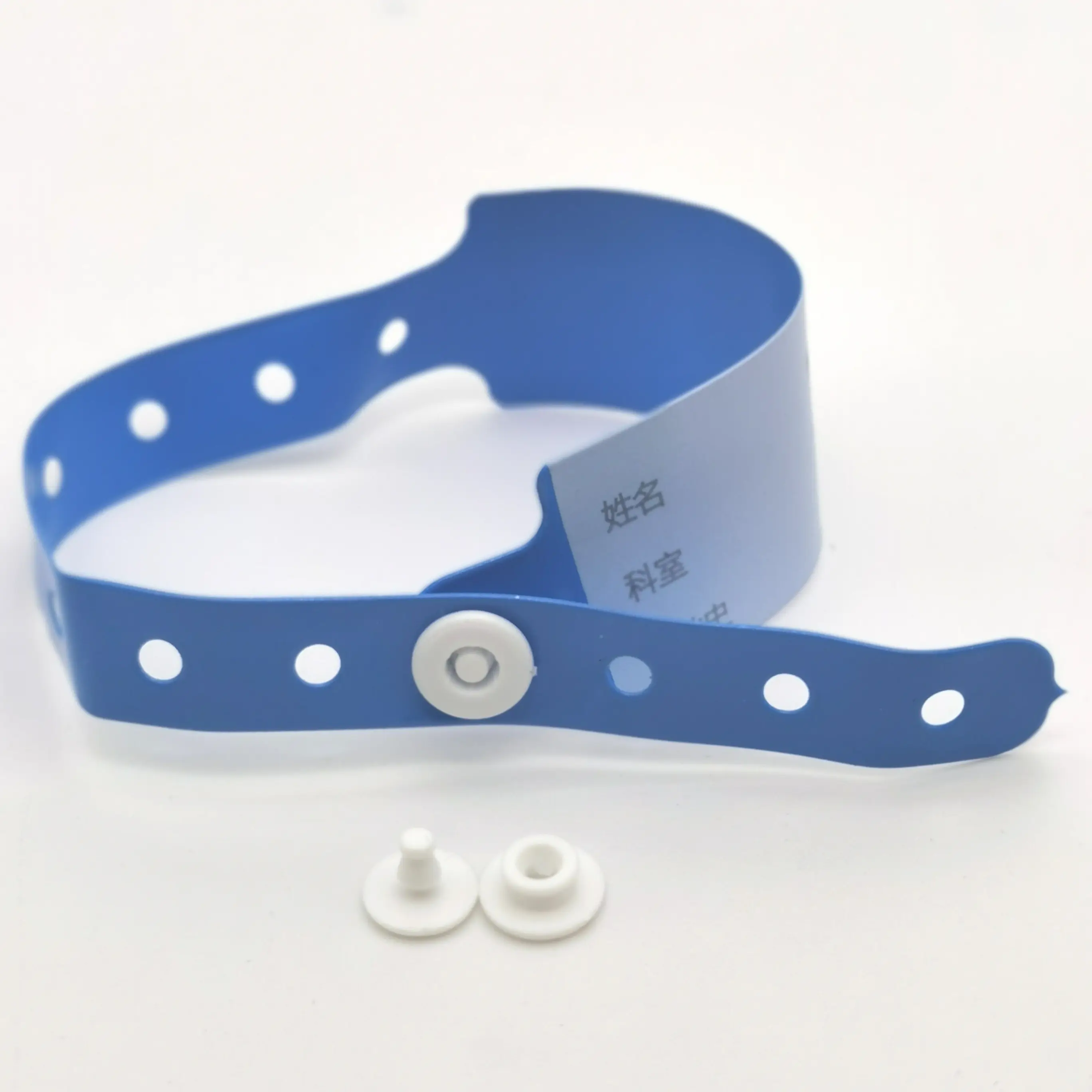 Gelang Tangan ID Rumah Sakit PVC Medis Plastik Super Lembut dengan Tombol Jepret untuk Bayi Baru Lahir