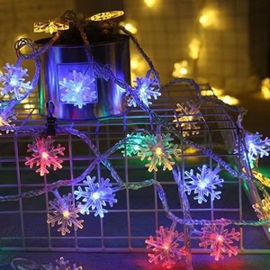 Navidad copo de nieve ventana cortina cadena luces LED luces de hadas para dormitorio fiesta Patio habitación jardín hogar árbol de Navidad decoraciones - Product Image 1