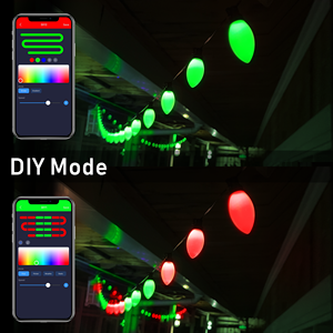 Christmas <strong>Lights</strong> C9 <strong>Custom</strong> LED <strong>String</strong> <strong>Lights</strong>, 33FT App Controlled Customizable Lighting Preset Mode Multicolor RGB, Ti - Product Image 3
