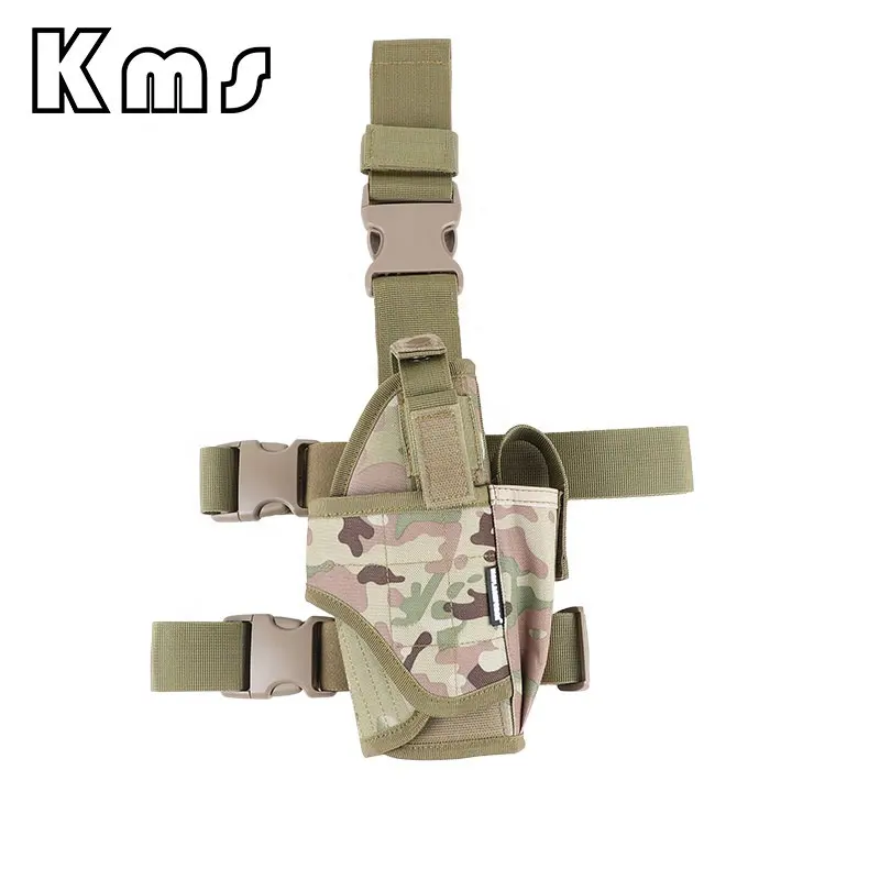 KMS – étui de jambe tactique professionnel, Camouflage Multicam réglable, Portable et dissimulé