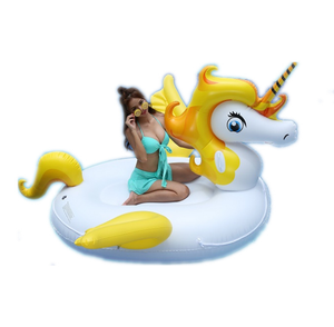 2021 nuovi grandi supporti per unicorno arcobaleno giallo cavalli volanti galleggiante per piscina scarichi galleggianti gonfiabili in PVC galleggiante per piscina - Product Image 1