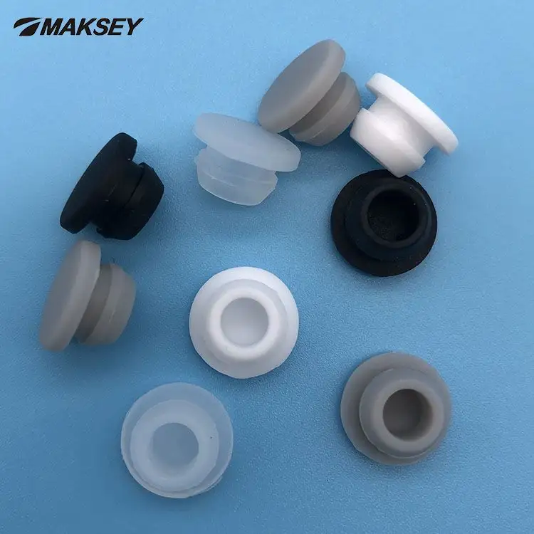 Maksey tampa de silicone redonda, tampa com buraco em folha de aço para pintura e rolha, 8 9 10 11 12 13mm