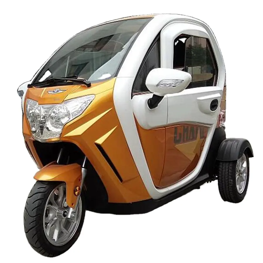 EEC Three wheels Mini Car Long Range Disc Brake Cargo Tricycle Scooter with Cabin for Old, Disabled, Handicapped People
