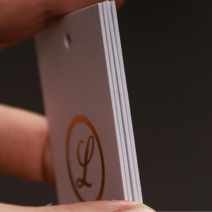 Tùy Chỉnh Vàng Lá Logo May Đơn Giản <span class=keywords><strong>Hang</strong></span>-Thẻ Dập Nóng In Quần Áo <span class=keywords><strong>Tag</strong></span> Cho Ăn Mặc - Product Image 6