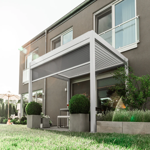 Anyhoo Ngoài Trời Retro Zip Theo Dõi Điện Cán Màn Trập Dù Để Che Nắng Được Xây Dựng-Trong Cài Đặt Chống Nắng Rèm & Màu - Product Image 5