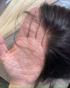 处女巴西人发蕾丝闭合假发，廉价批发黑色女性天然人发假发，5x5高清蕾丝闭合假发