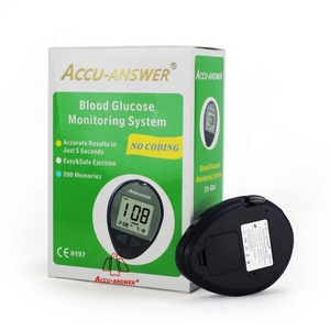 Sıcak satış çok fonksiyonlu kan şekeri monitörü metre diyabet test kiti test şeridi kağıt ile büyük ekran akıllı kod ücretsiz - Product Image 5