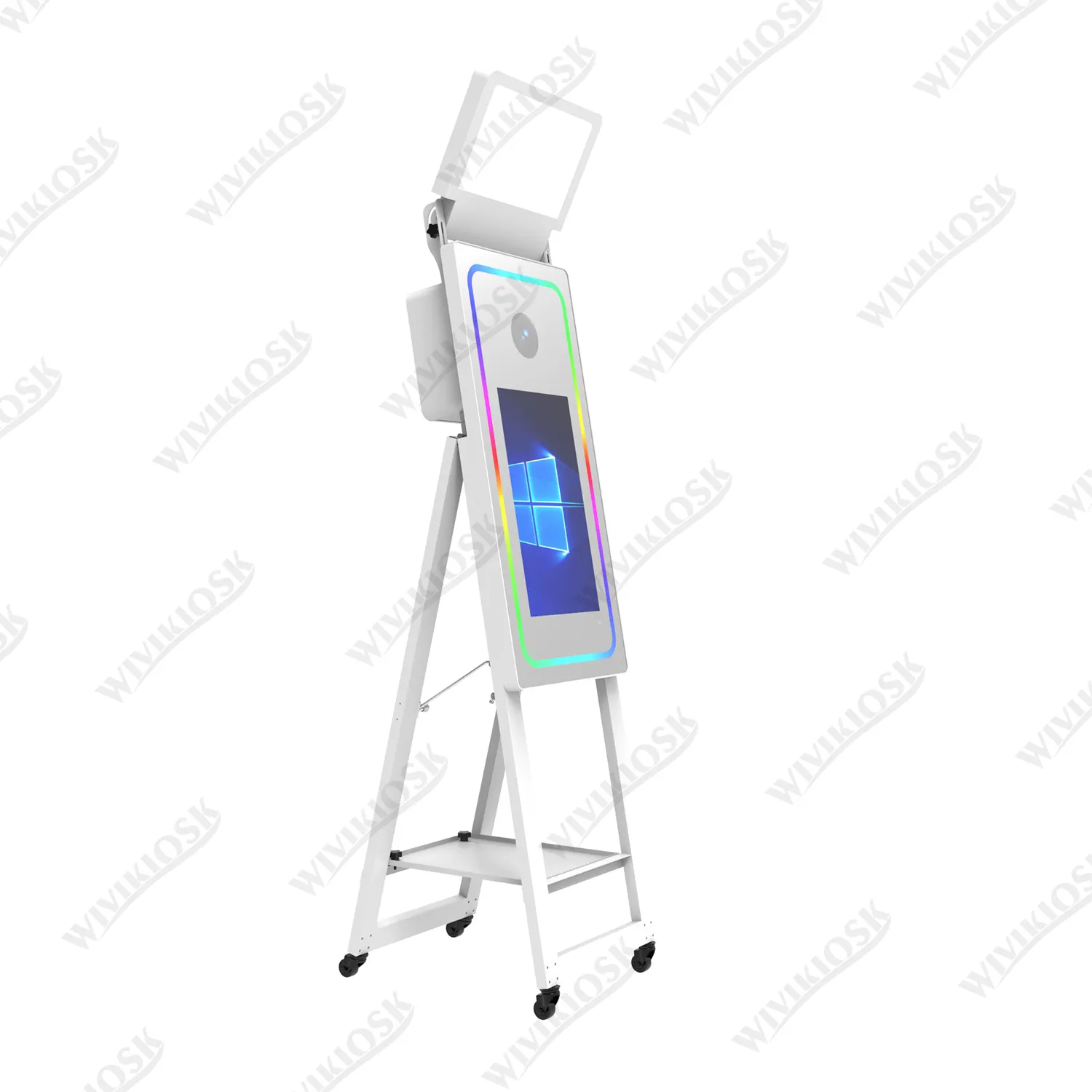 Easy selfie portable mini full length mirror x booth photo booth machine picture photobooth specchio magico con tv 4k, 1 set