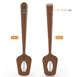Sensor de temperatura de alimentos de plástico rápido, termómetro Digital LCD, espátula para uso en la cocina, espátula de silicona para el hogar, termómetro para carne - Product Image 3