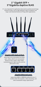 Strong EMI EMC 1 SFP 5 <strong>Ethernet</strong>+RS232/485 Wireless WiFi Dual Sim IPsec <strong>4G</strong> LTE Industrial Router Firewal Router - Product Image 4