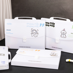 ถุงพลาสติกหีบเพลงแบบพกพา251042สำหรับเอกสารนักเรียนความจุขนาดใหญ่จัดเก็บอย่างยั่งยืนพร้อมฟังก์ชั่นคัดแยกกระดาษ - Product Image 4