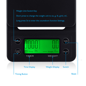 3000 г/0,1 г Цифровой кофе весы Капельное кофе весы Smart кофе весы с таймером 0 - Product Image 2