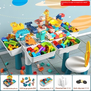 Büyük parçacık çok fonksiyonlu bina masa Lego çocuk eğitim için uyumlu plastik oyuncak monte çok amaçlı - Product Image 3