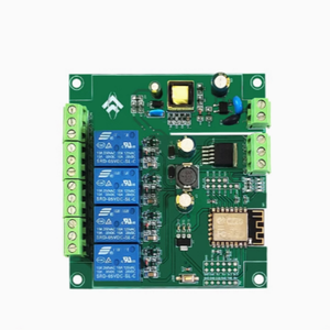 ワイヤレス制御12V/5V USBリレーモジュールWiFi 4チャンネルESP8266開発ボード電圧モニタリングリレー - Product Image 1