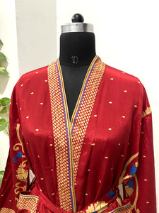 100% Silk <strong>Kimono</strong> for Wedding Party Sleeping Bath in Wholesale Price Handmade High Quality Women Silk Satin <strong>Kimono</strong> Robe - Product Image 4