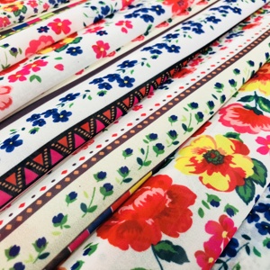 Wholesale Manufacture 100&amp; Polyester Flower <strong>Pattern</strong> Custom Digital <strong>Print</strong> Fabric for Dresses. - Product Image 3