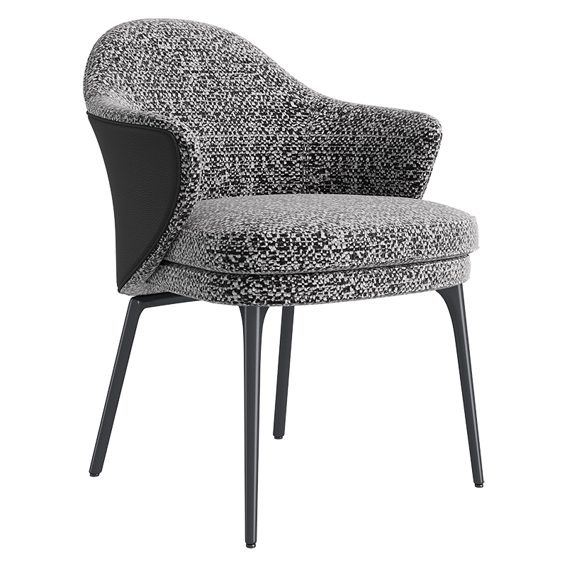 Dossier en coton et lin noir