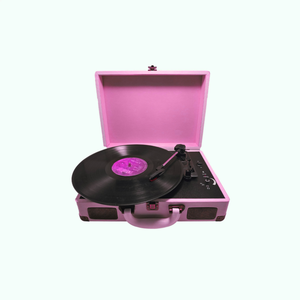 Retro 3-speed BT Portable Suitcase Record Player with Built-in Speakers for Upgrading Turntable Audio Sound - Product Image 1