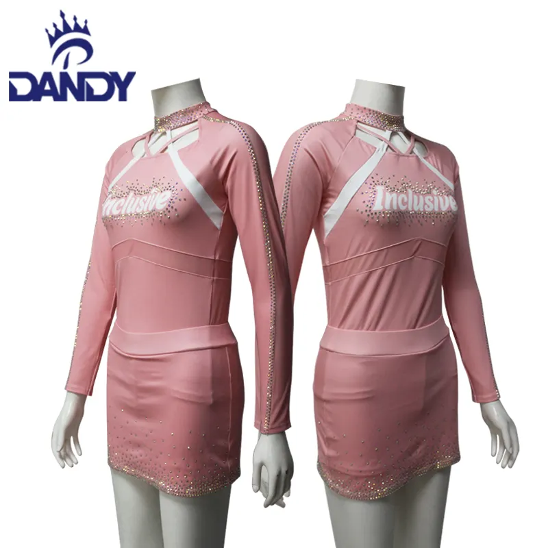 Wholesale sports fashion design red cheer costume girls sexy cheerleader clothing cheerleading uniforms for plus size child