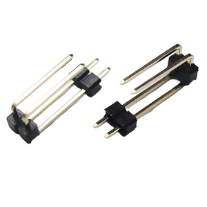 2.54mm Spacing Positions 02~40P Height 7.0mm Pcb <strong>Plug</strong> <strong>Terminal</strong> <strong>Block</strong> Curved Male Pin <strong>Header</strong> Connector for PCB Board - Product Image 1