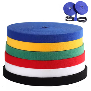 1CM Wide <strong>Hook</strong> and <strong>Loop</strong> <strong>Tape</strong> Fastening Data Cable Management Belt Strong Quiet for Clothing Multi-color <strong>Hook</strong> and <strong>Loop</strong> <strong>Tape</strong> - Product Image 3