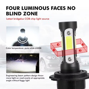 Auto <strong>LED</strong> Lighting System V7 H7 H11 H4 9006 Bus Headlamps 4 Sides 12V Vehicle Cars <strong>LED</strong> Headlights Bulb Shape <strong>Code</strong> H1 - Product Image 2
