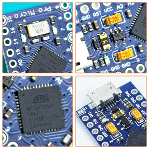Pro Micro ATmega32U4 für Leonardo 5V 16MHz Entwicklungsbrett Mikrocontroller-Board mit Pin-Header kompatibel für Arduino