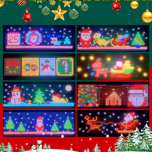 メリークリスマスアプリコントロールバックウィンドウ車LedディスプレイサインフレキシブルBluetooth車LedステッカーLedマトリックスパネルカー - Product Image 3