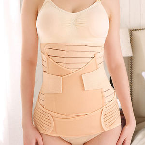 Ajustável 3-em 1 Postpartum Belly Wrap Respirável Recuperação de Emagrecimento Cintura Pelvis Belt Black Postpartum Belly <span class=keywords><strong>Band</strong></span> para Tummy