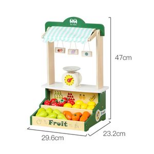子供用ミニストアロールプレイングインタラクティブシミュレーション果物と野菜のシーンハウス販売ブース教育玩具 - Product Image 2