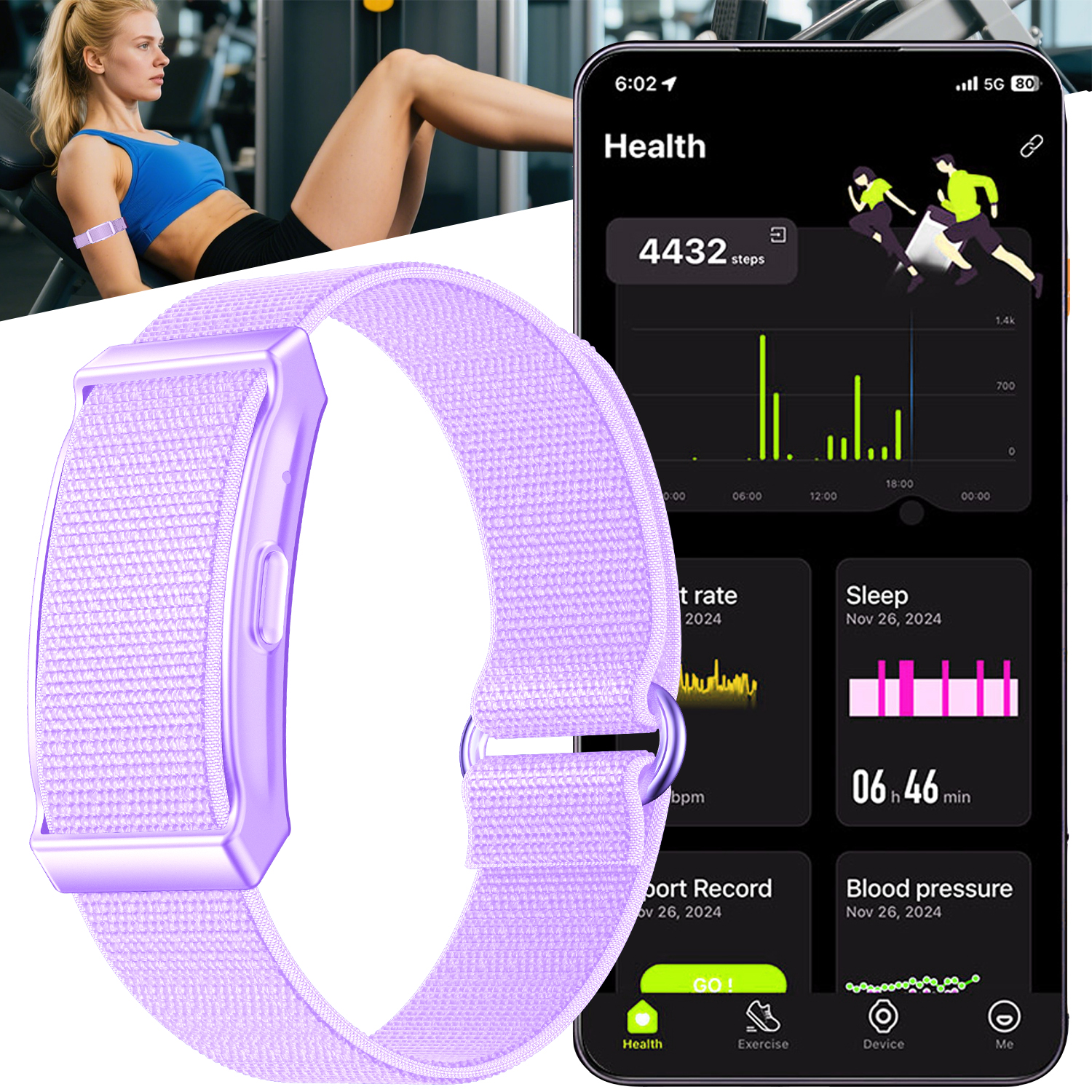Purple Nylon Strap