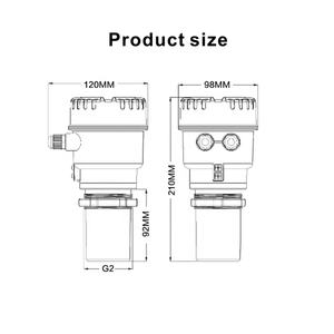 Costruzione di plastica del sensore di livello del liquido ad ultrasuoni industriale con Display LCD - Product Image 2