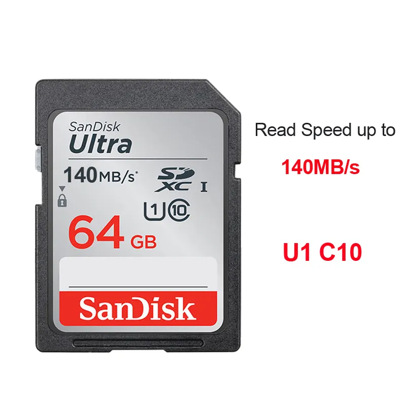 Originale SanDisk Ultra SD Card 32GB 64GB 128GB Memory Card 256GB 512GB SDXC Class10 UHS-I Flash Card fino a 150 MB/s per fotocamera