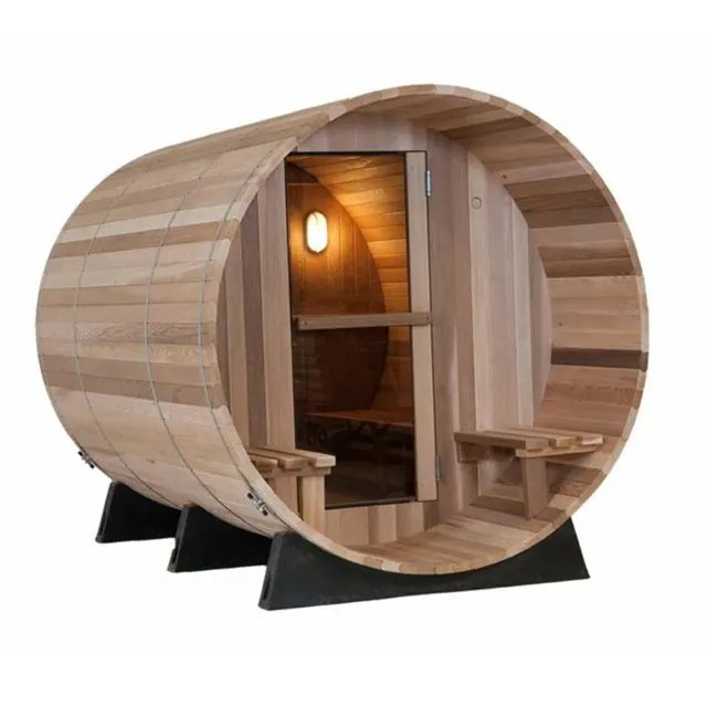 China Fabricante de productos al aire libre barril cedro rojo 4-6 personas sala de sauna