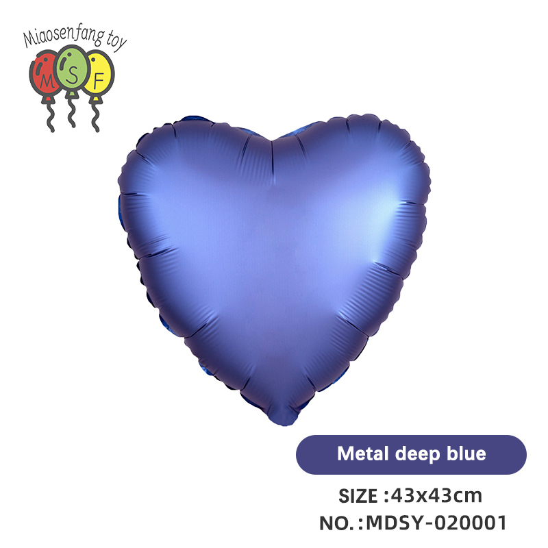 Cuore blu metallizzato