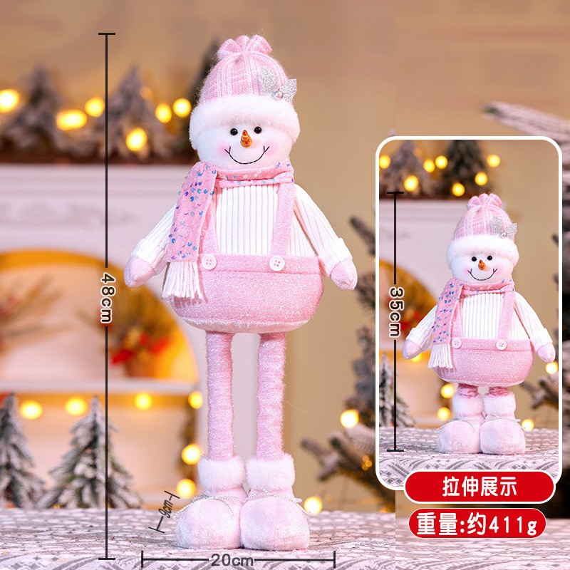 Small Pink 48CM Extendable Snowman