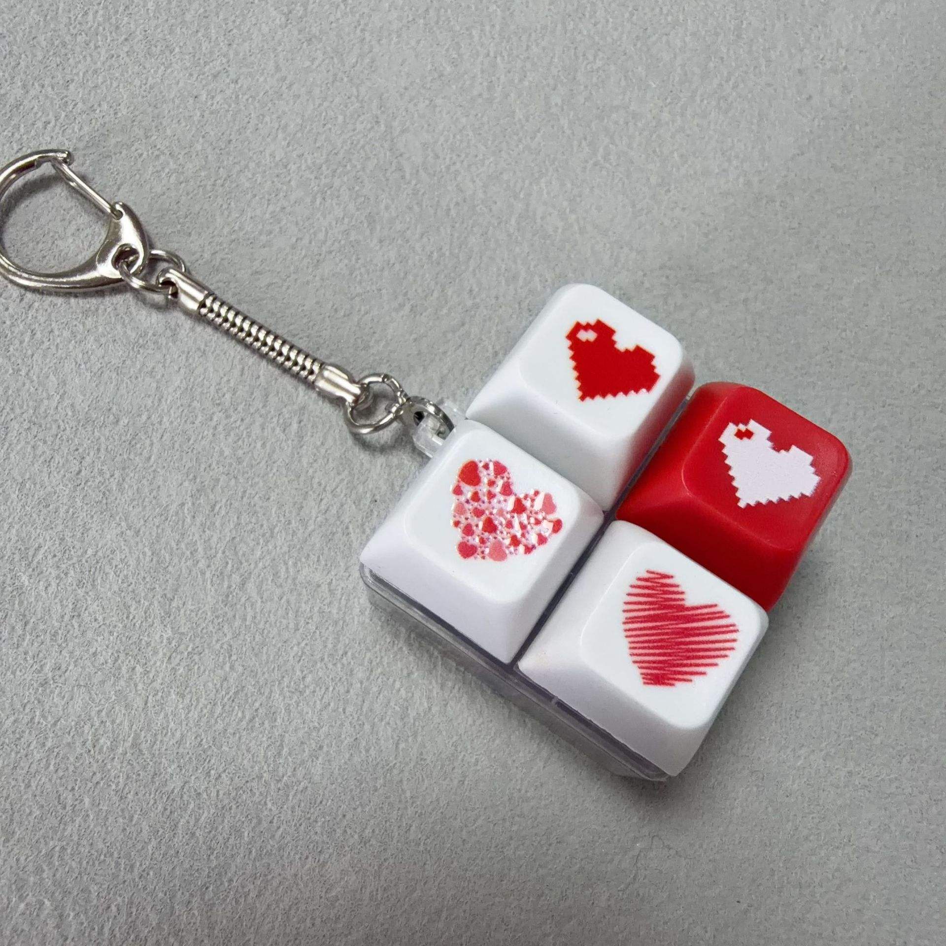 Coque transparente carrée - impression en forme de coeur